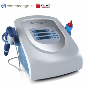 Máy điều trị bằng sóng xung kích xách tay.